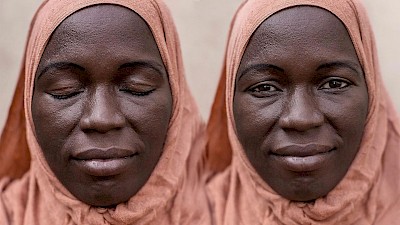 Double portrait of a young woman